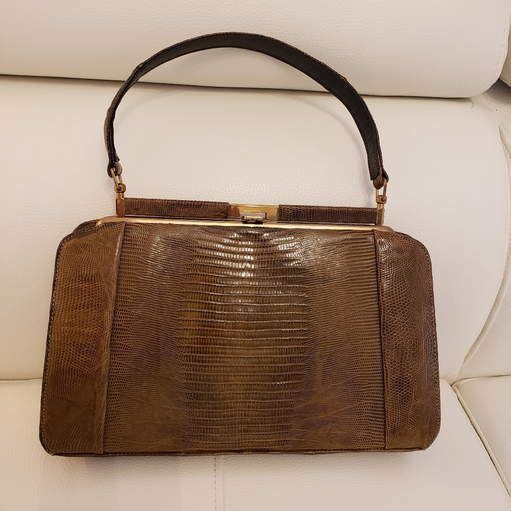 Green Lizard 50s Vintage Handbag/Purse